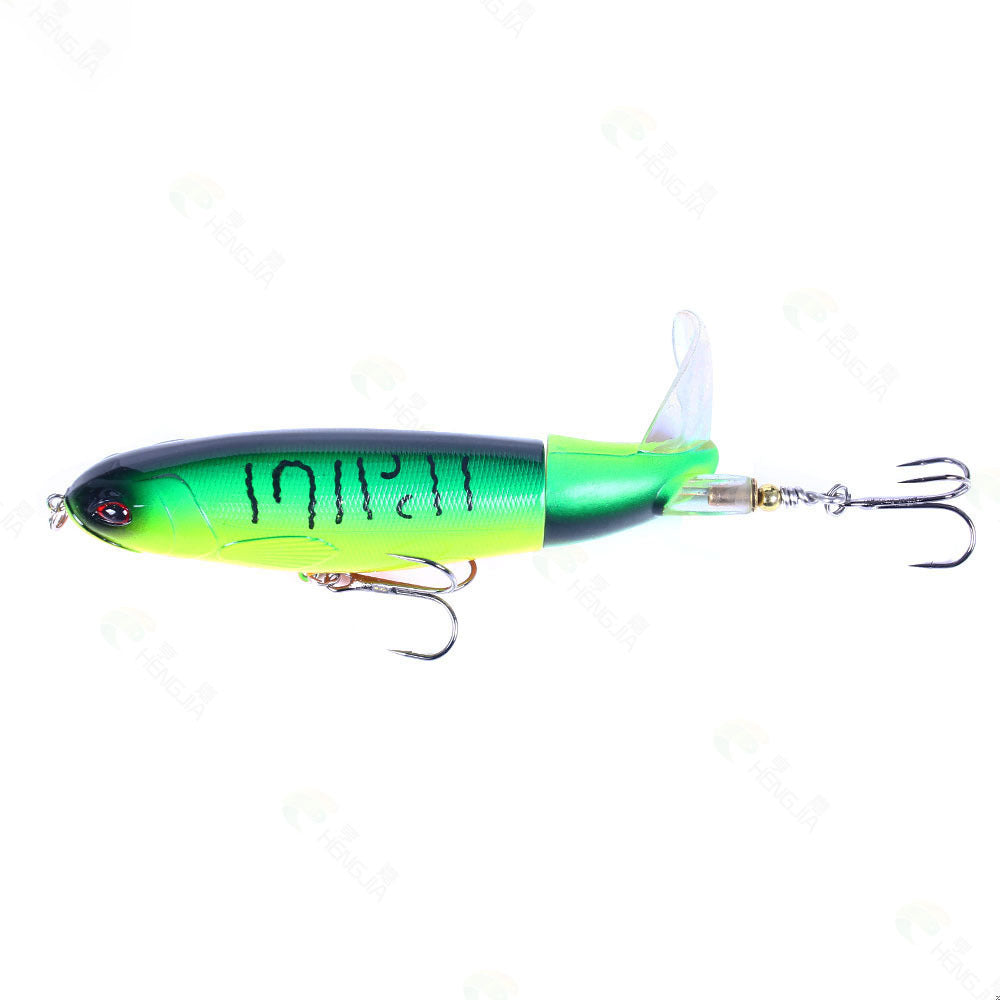 Floating Propeller Pencil Lure - Topwater Propeller Buzzbait for Bass and Pike Fishing, Realistic Surface Lure